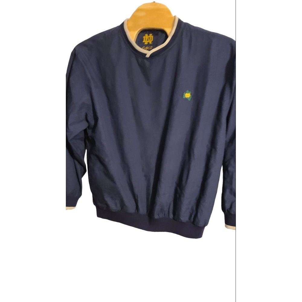 NOTRE DAME GOLD Pullover Jacket‎ Mens Size XL Blue Long Sleeves